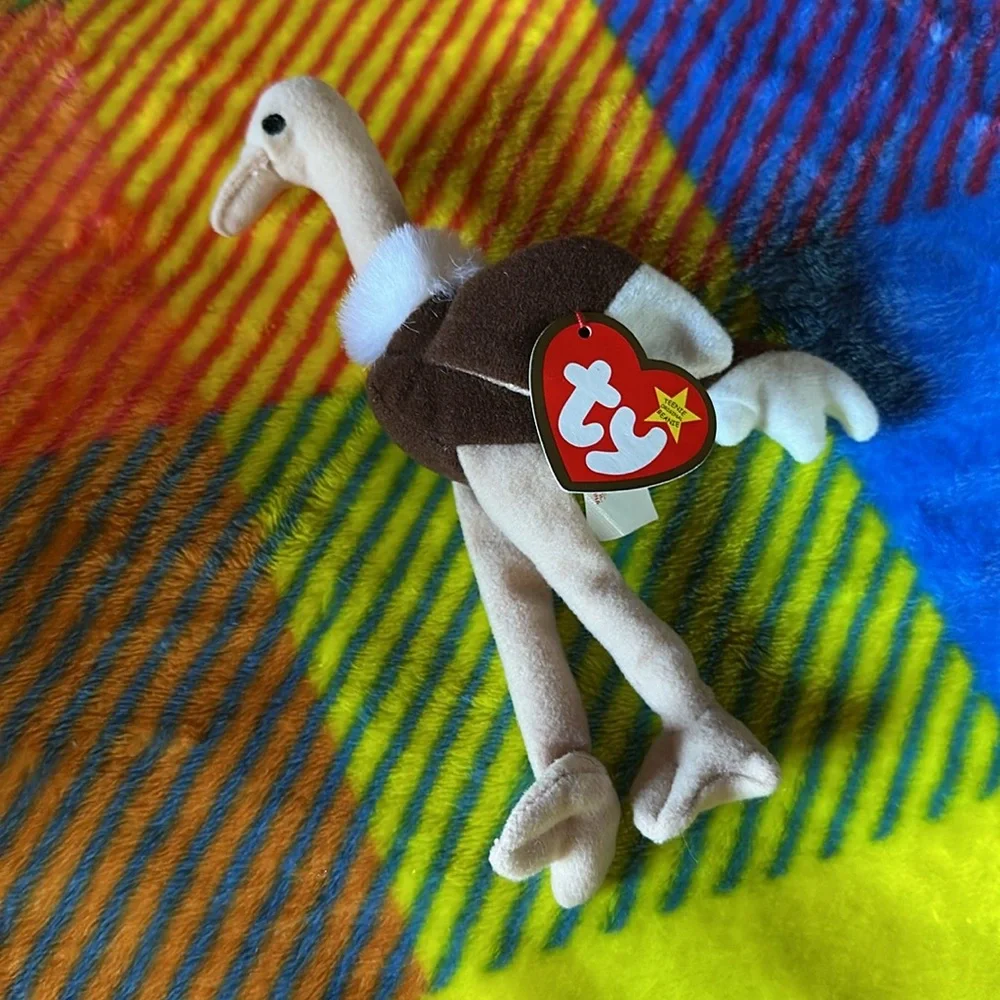 Ty Stretchy the Ostrich Teenie Beanie Baby